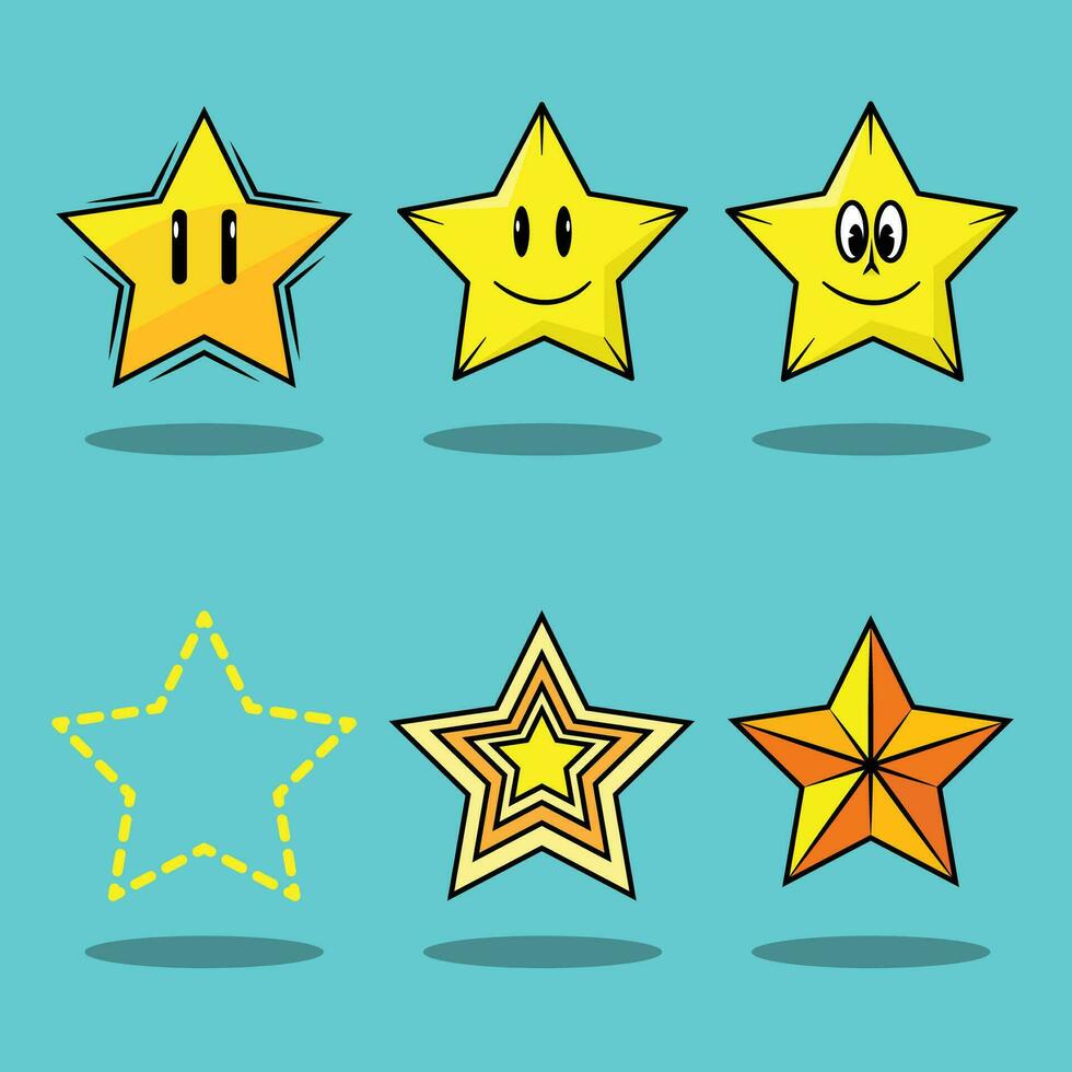 The Illustration of Set Star Game vector