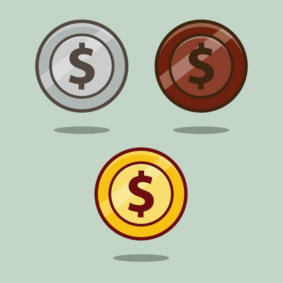 The Illustration of Bundle Coin Game vector