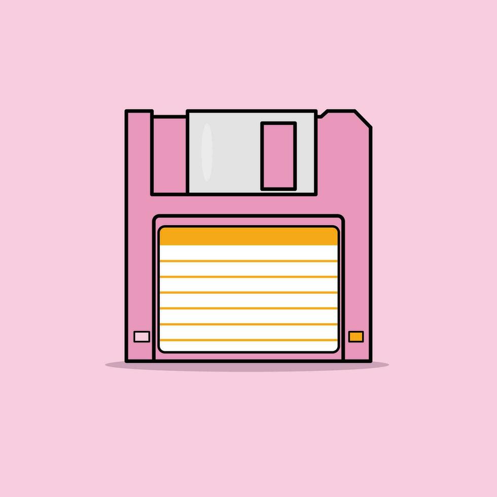 The Illustration of Pink Diskette 25779972 Vector Art at Vecteezy