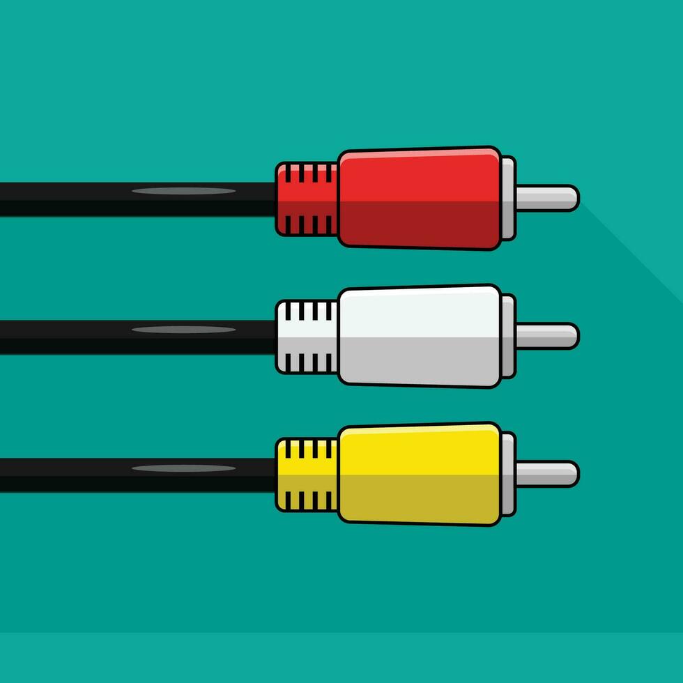 el ilustración de AV conector vector