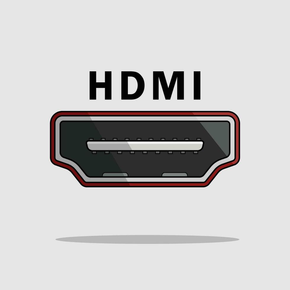 The Illustration of HDMI Connector vector