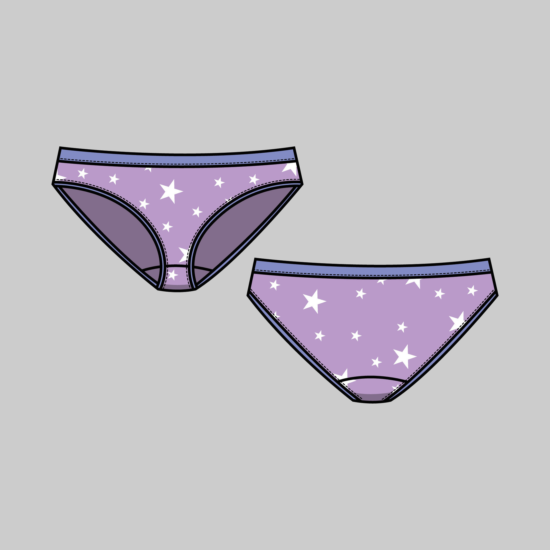 The Illustration of Star Purple Underwear 25779987 Vector Art at Vecteezy