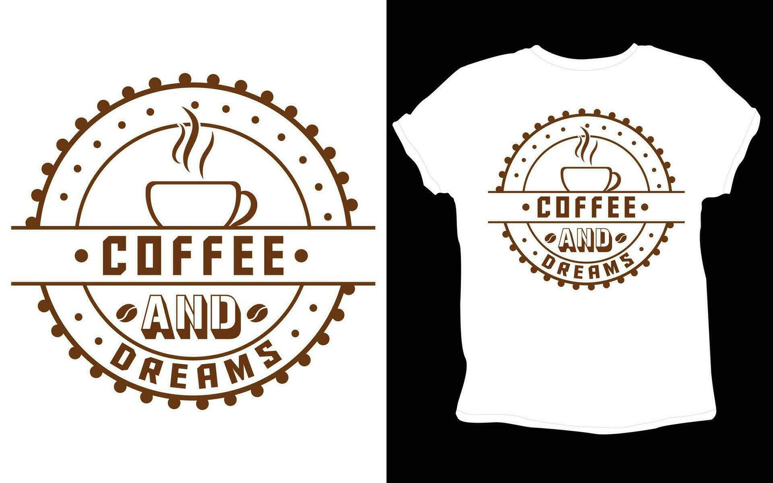 logo type coffee t-shirt design. vector