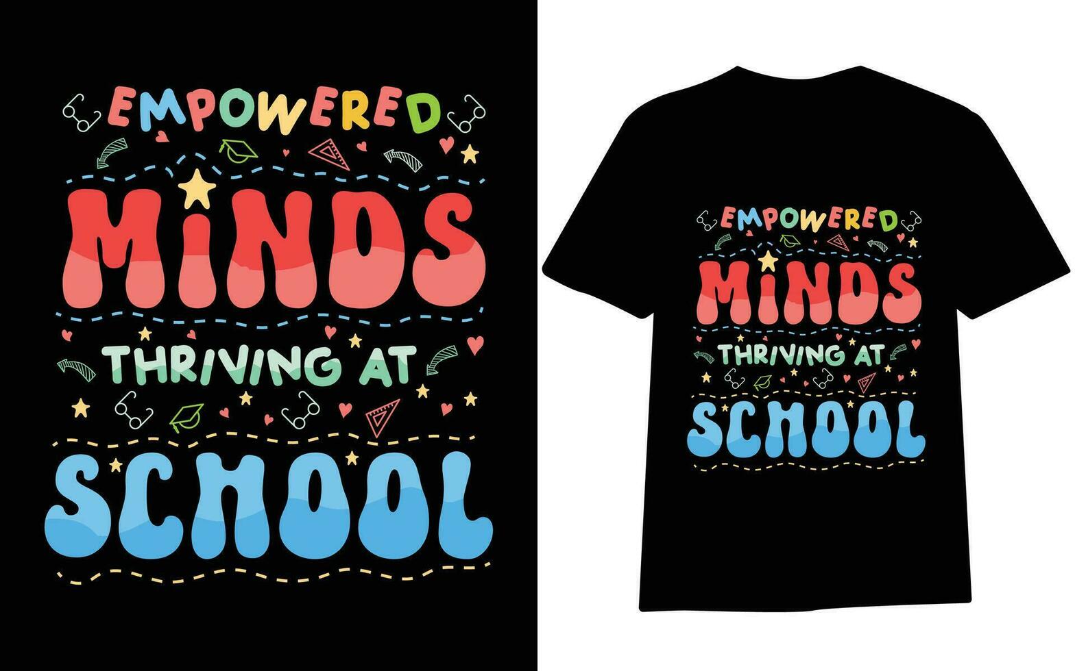 Back to school t-shirt design, first day at school , hundred days of School, typography t-shirt design for kids. vector