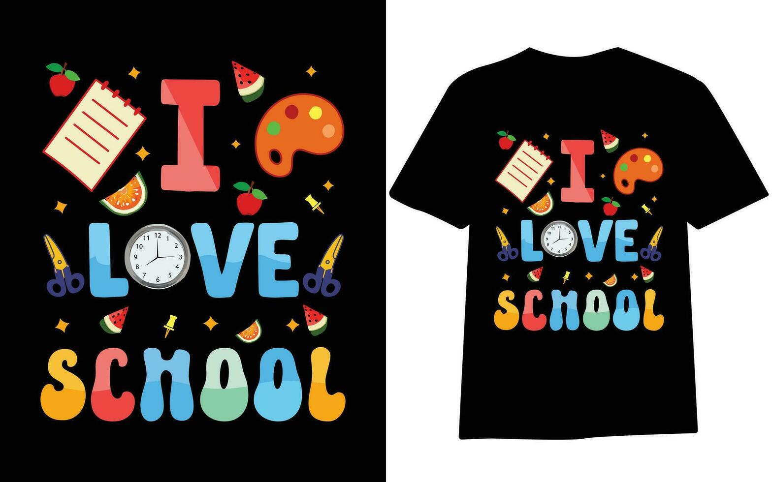 espalda a colegio camiseta diseño, primero día a colegio , cien dias de escuela, tipografía camiseta diseño para niños. vector