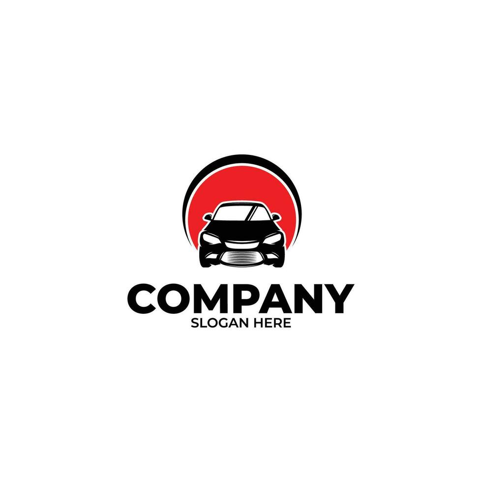 Silhouette of car logo design template vector