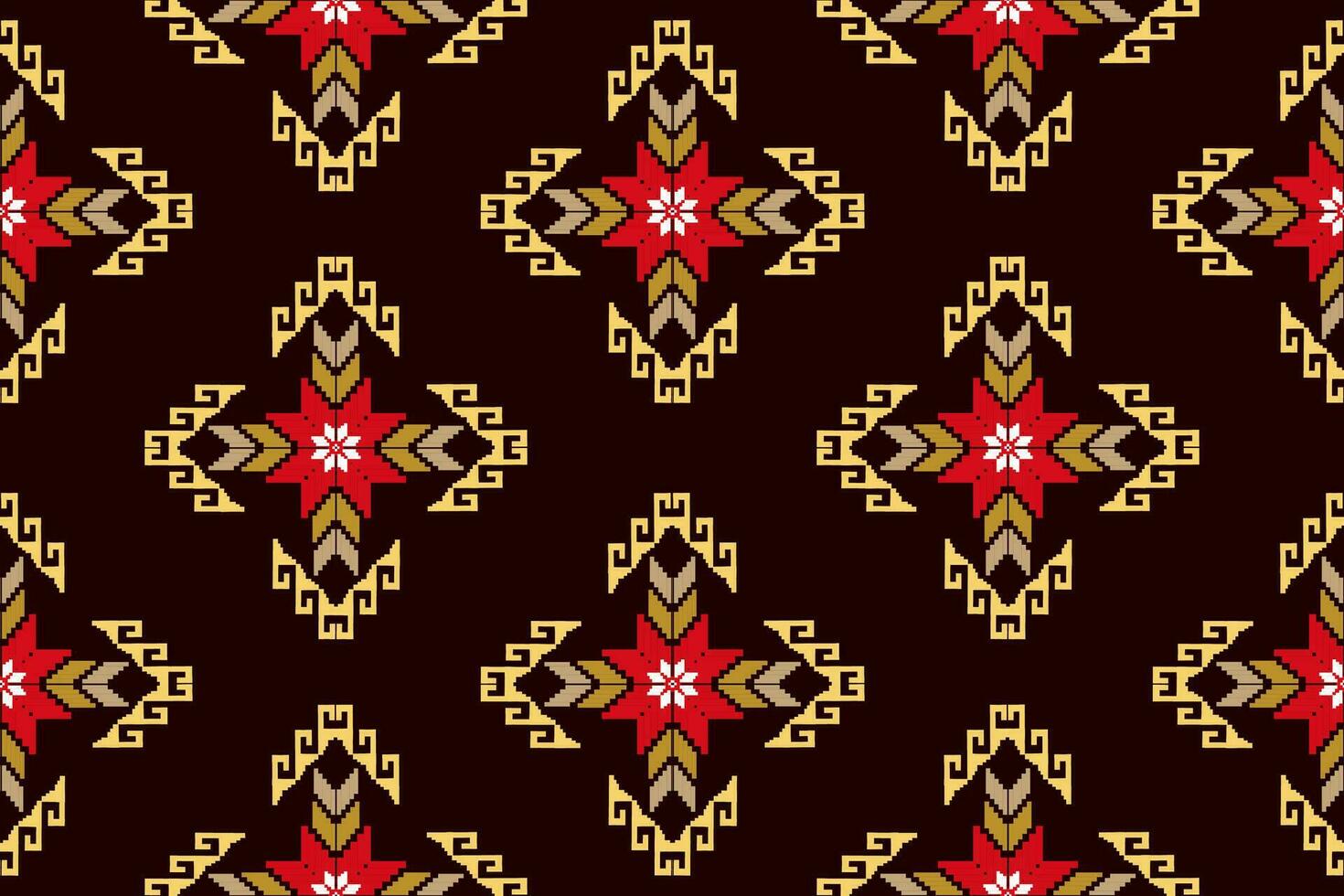 Geometric Ethnic pattern design for background,carpet,wallpaper,clothing,wrapping,Batik,fabric,Vector illustration.embroidery style. vector