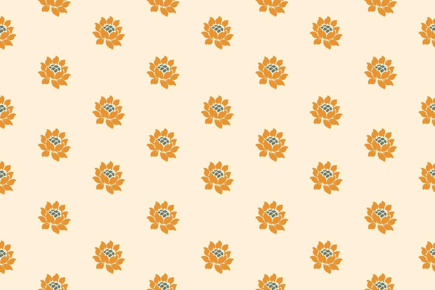Seamless pattern of Ikat, traditional seamless pattern, yellow background, Aztec style, embroidery, abstract, vector, design illustration for texture, fabric, print. vector