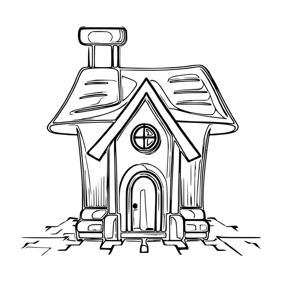 Line art House vector