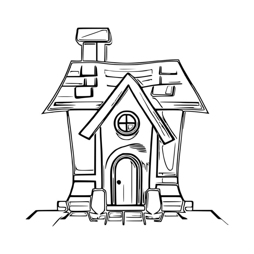 Line art House vector