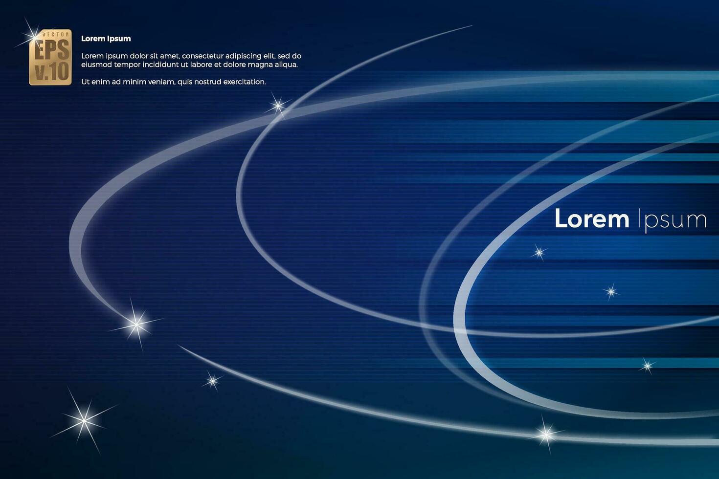 Blue Abstract Background vector design. elegance and luxury modern graphic horizontal line and Star shiny. You can used for Marketing promotion,  presentation layout, cover book, poster, print ad.
