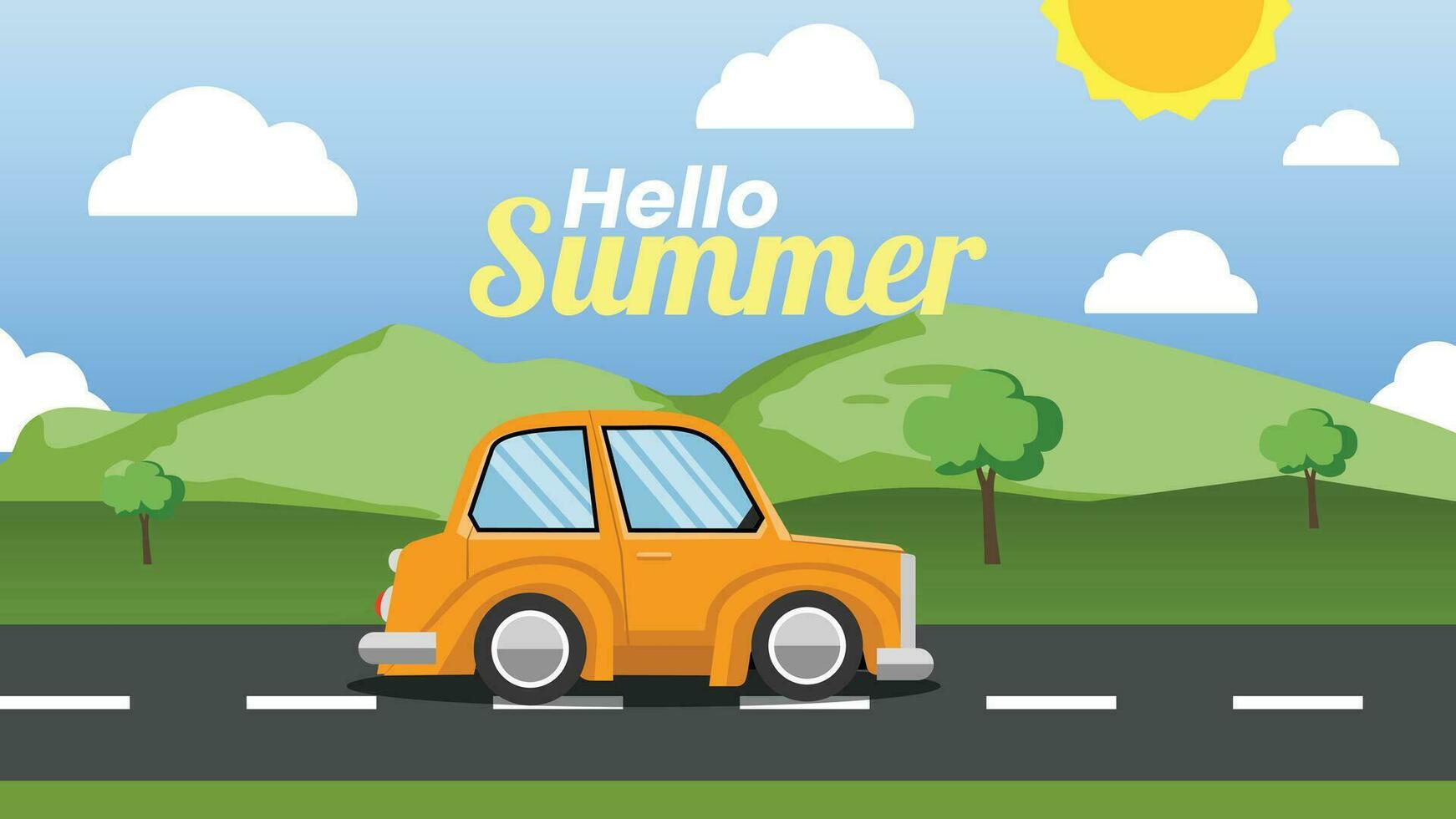 Hello Summer Holliday vector