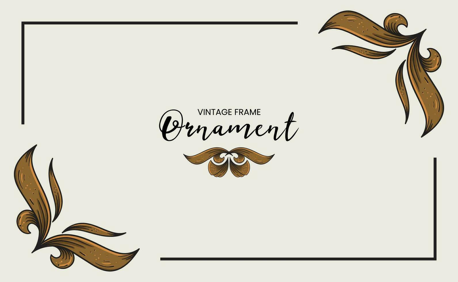 ornamental vintage frame decoration vector