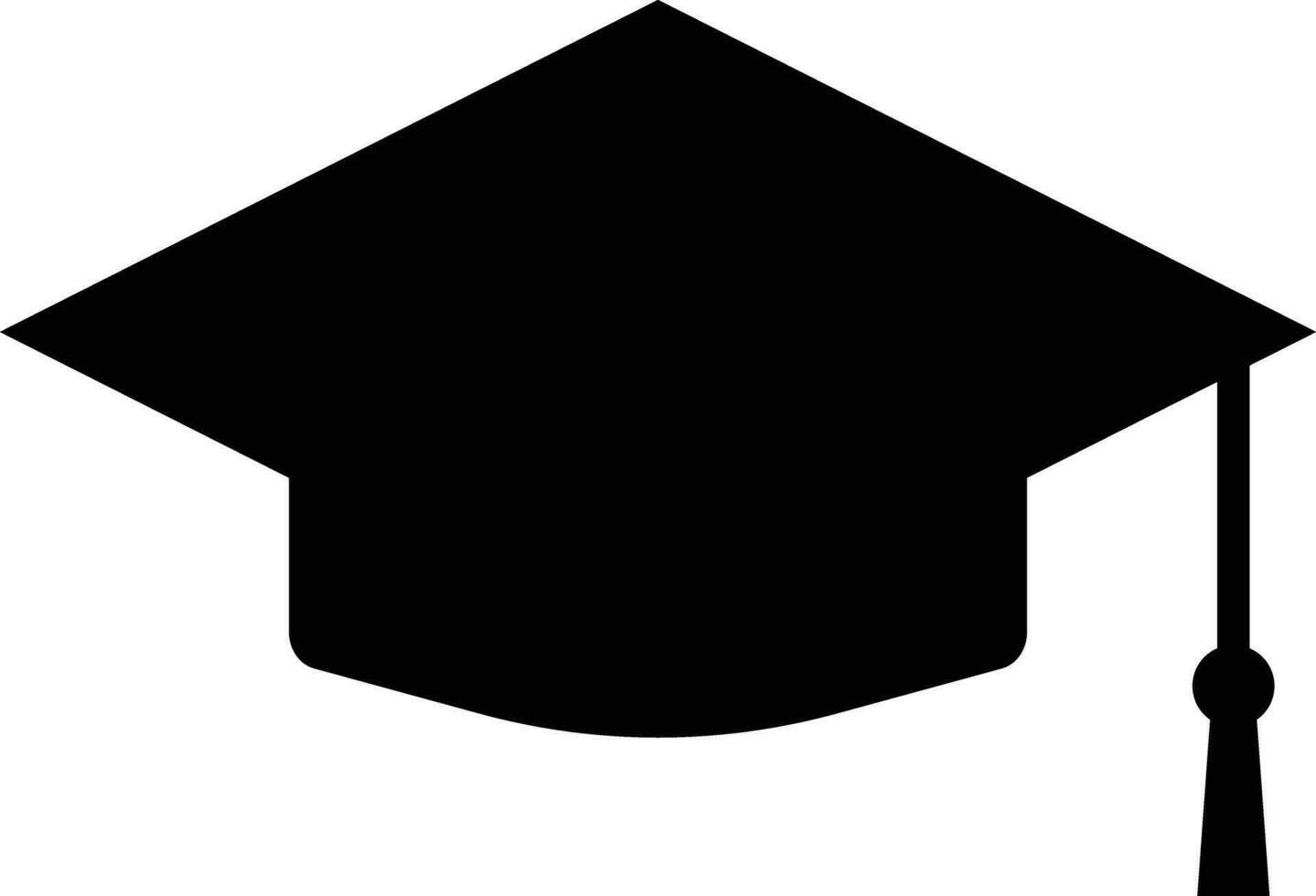 Graduation hat icon . Graduation cap vector icon isolated on white background