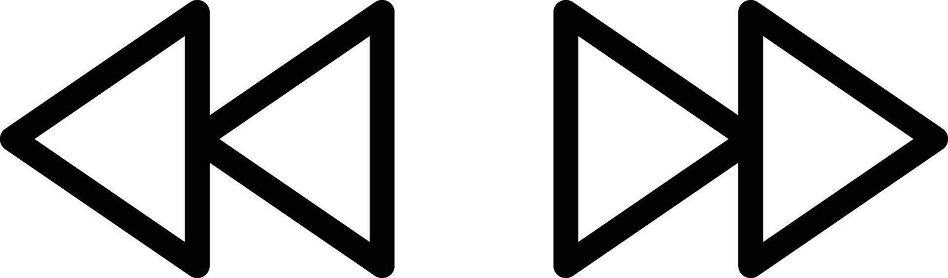 previous and next play button icons .forward and previous icons . vector illustration