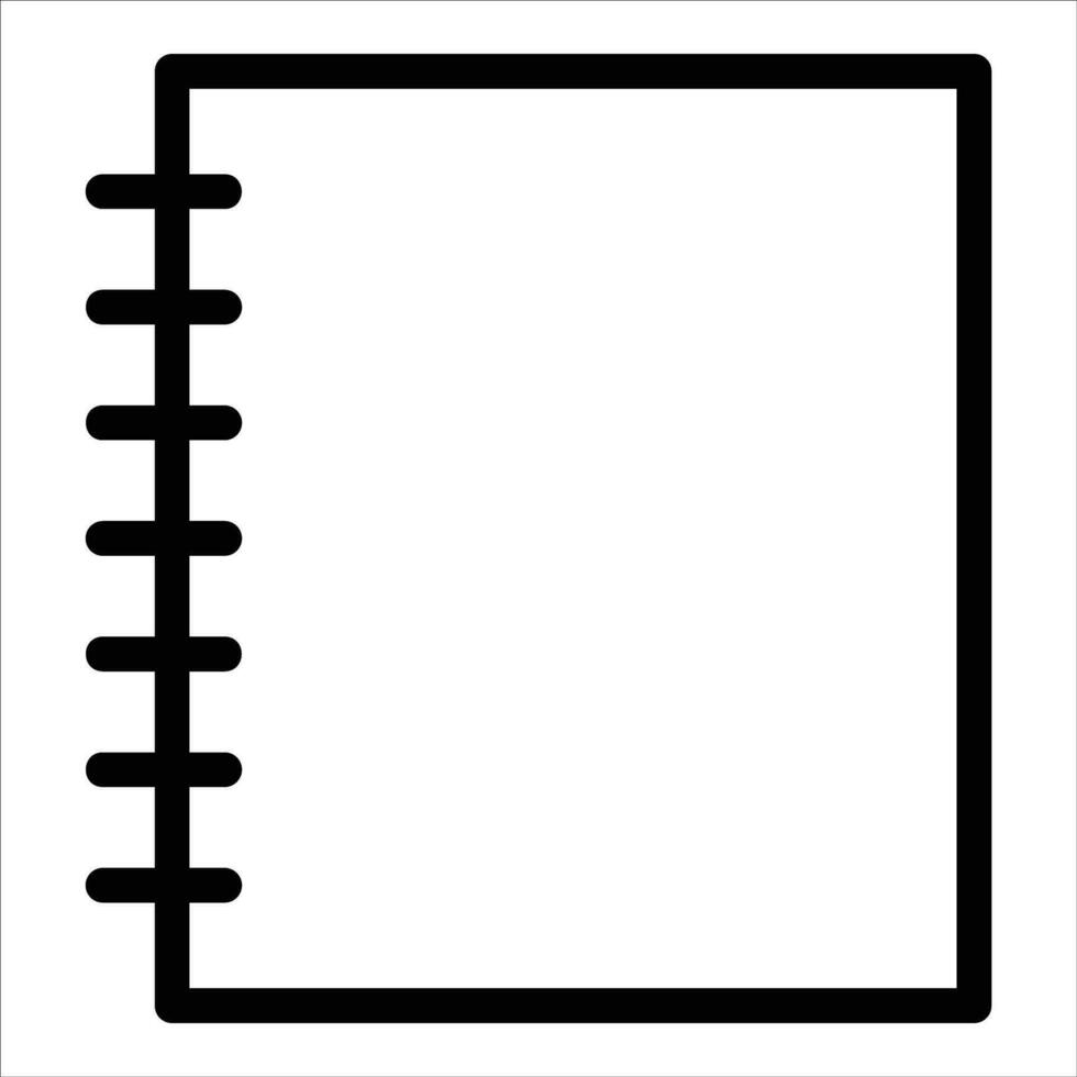 cuaderno en plano diseño estilo vector