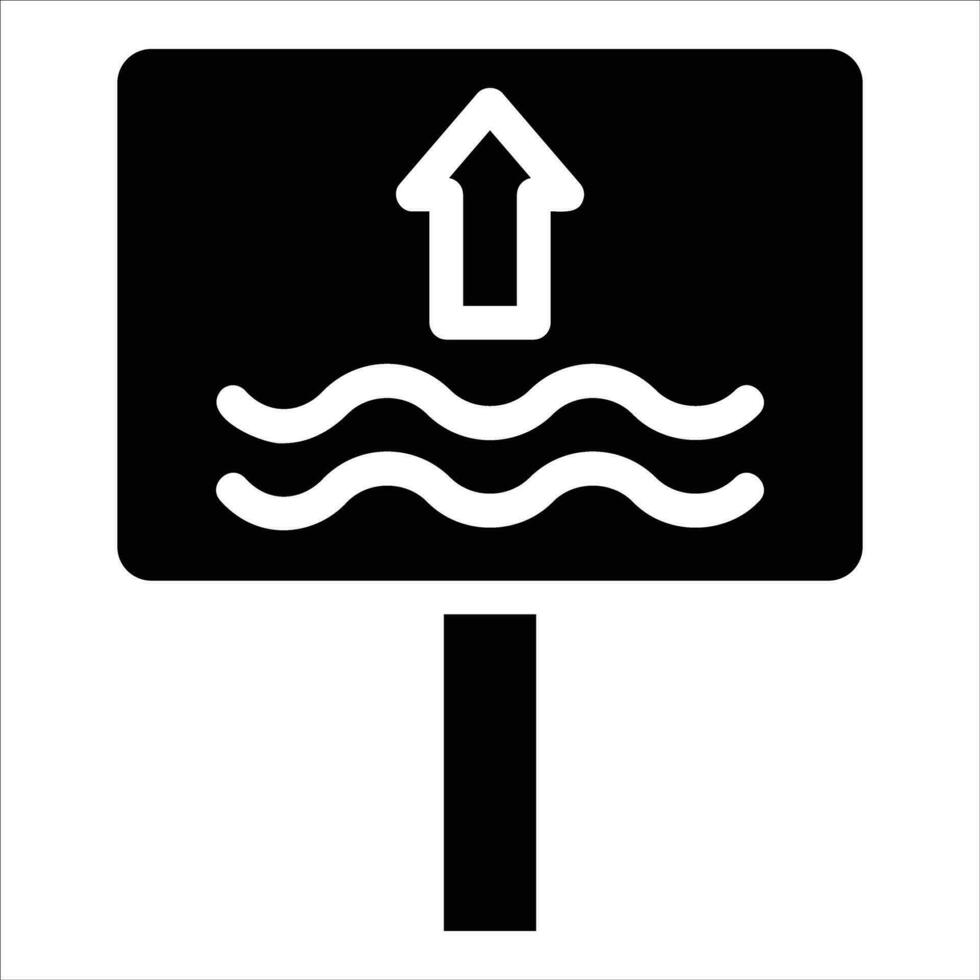 river sign in flat design style vector