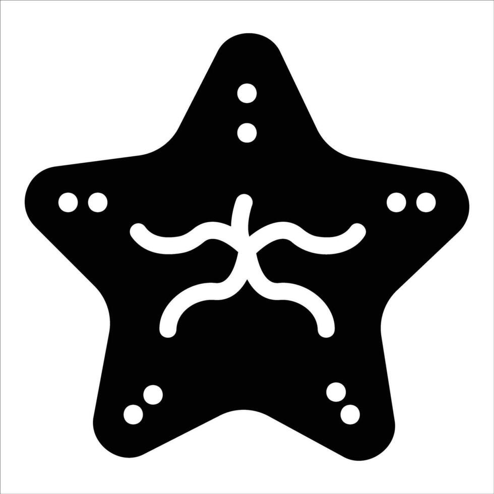 starfish in flat design style vector