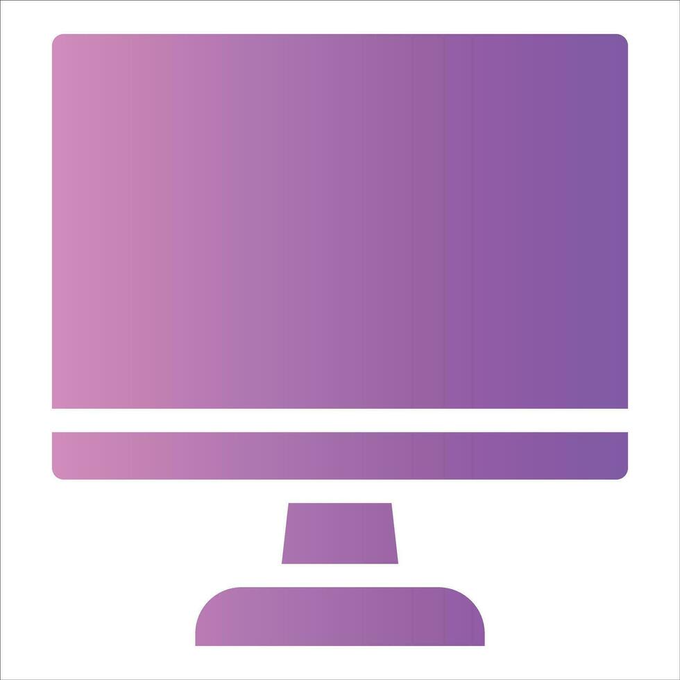 computer in flat design style vector