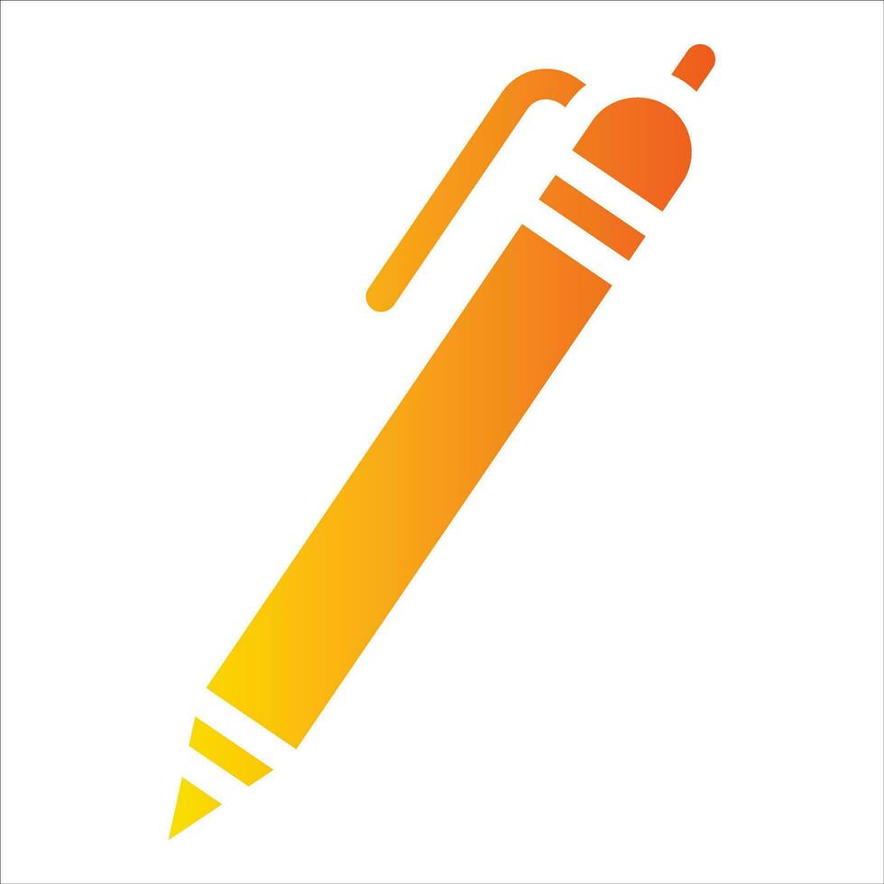 pen in flat design style vector