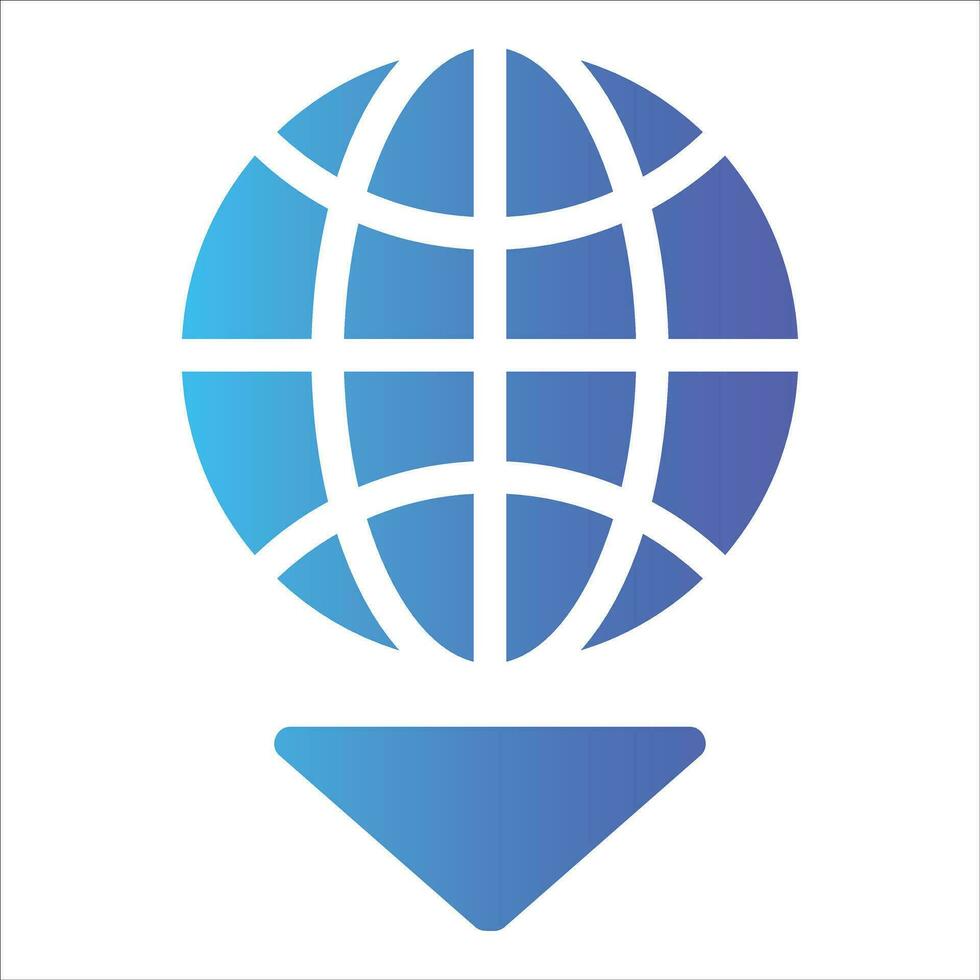 globe in flat design style vector