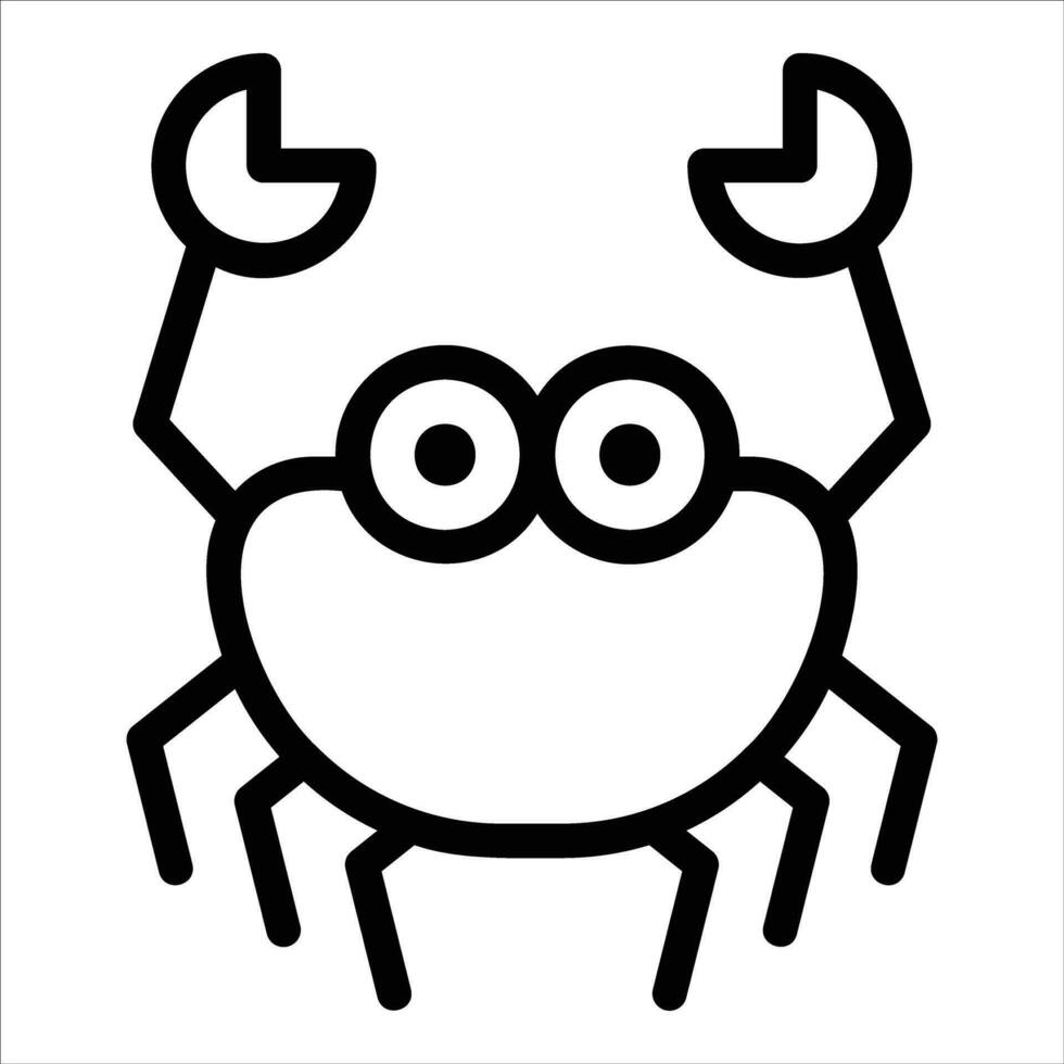 crab in flat design style vector