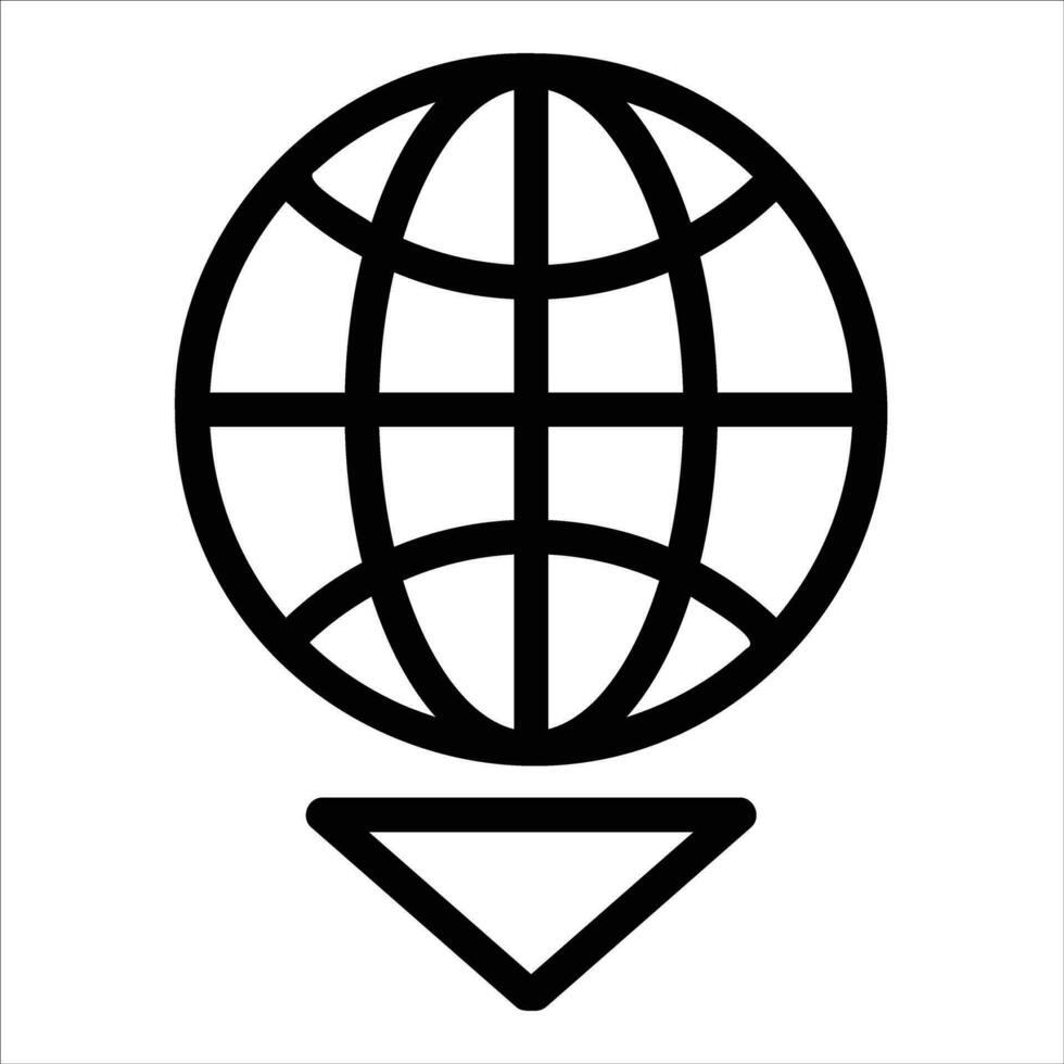 globe in flat design style vector