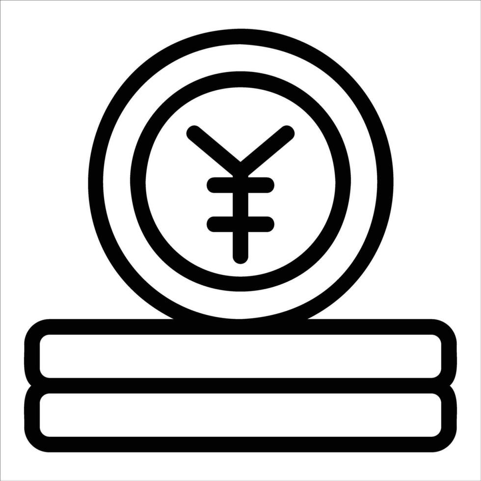 yen in flat design style vector