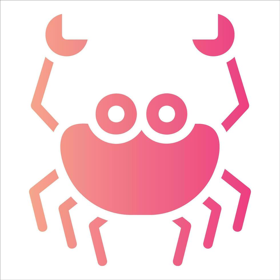 crab in flat design style vector