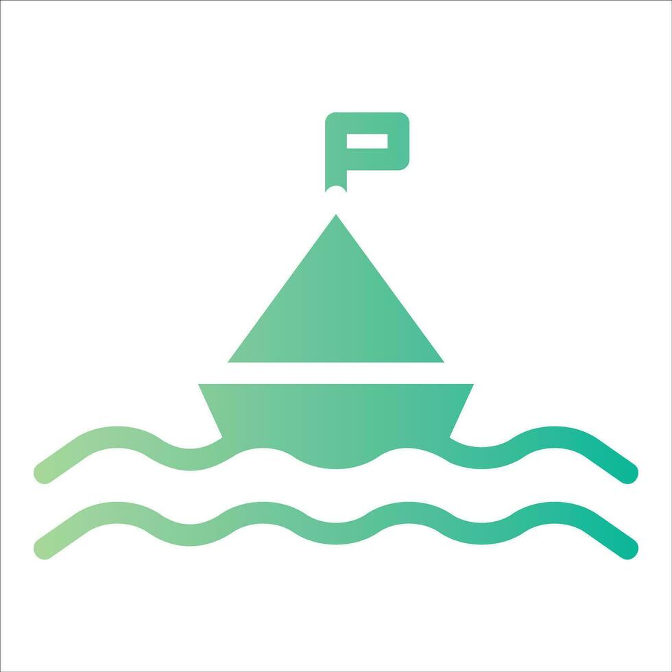 boat in flat design style vector
