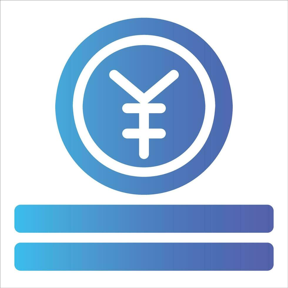 yen in flat design style vector