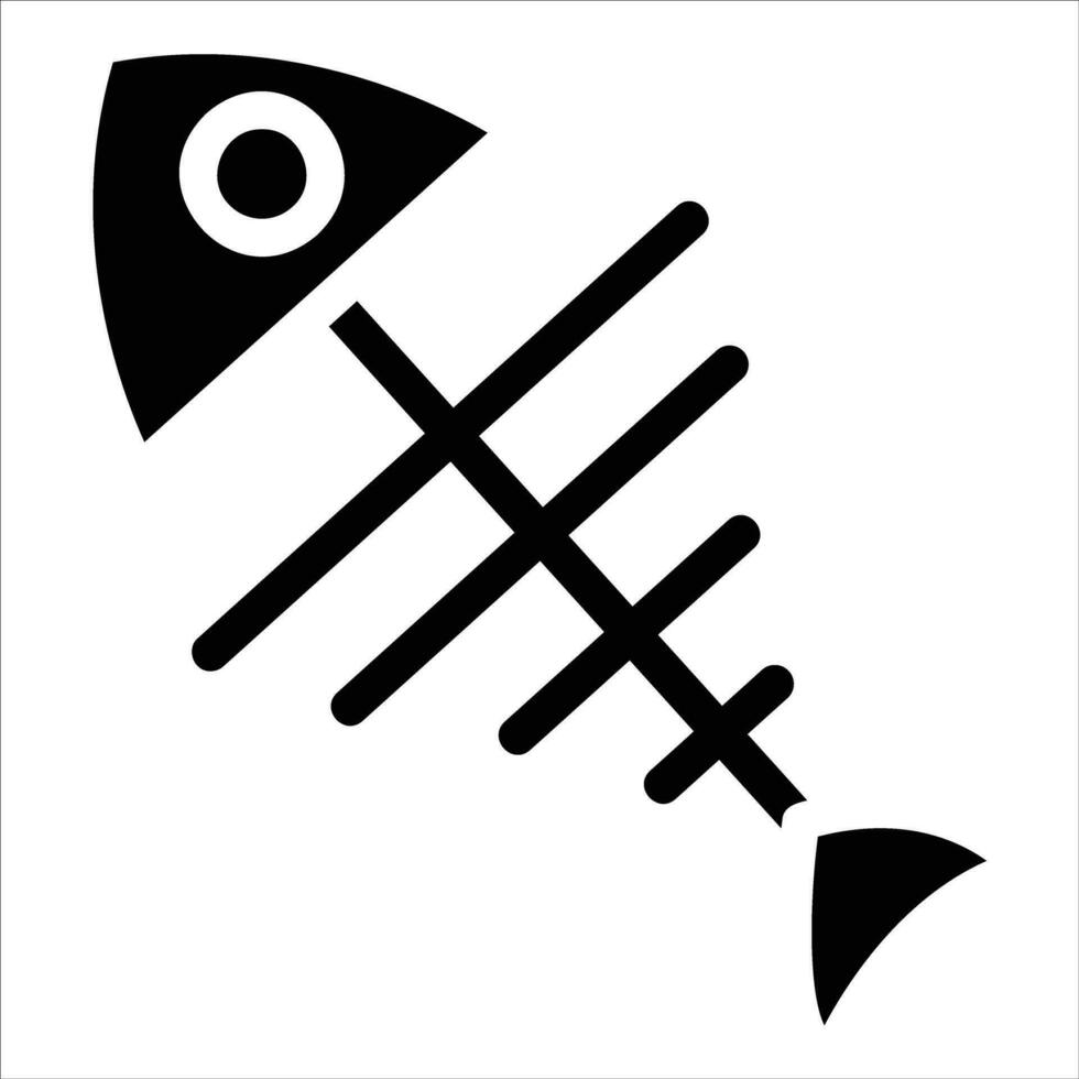 fishbone in flat design style vector