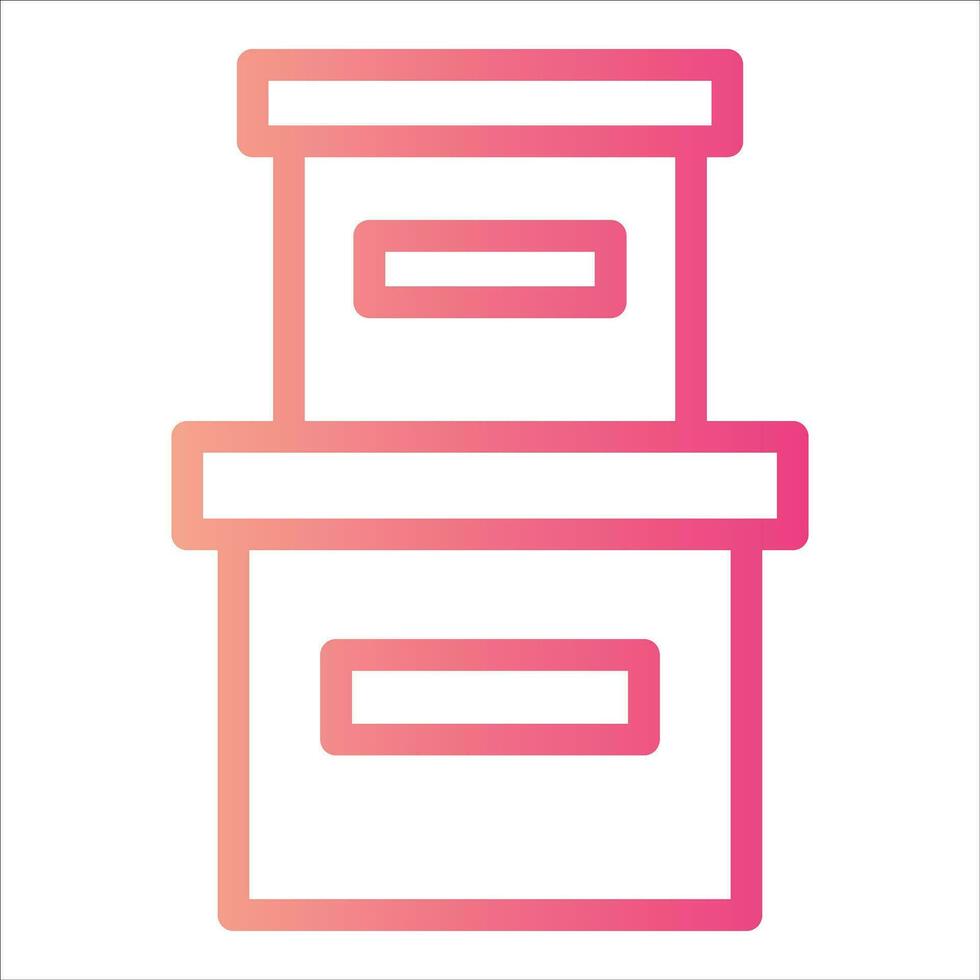 box in flat design style vector
