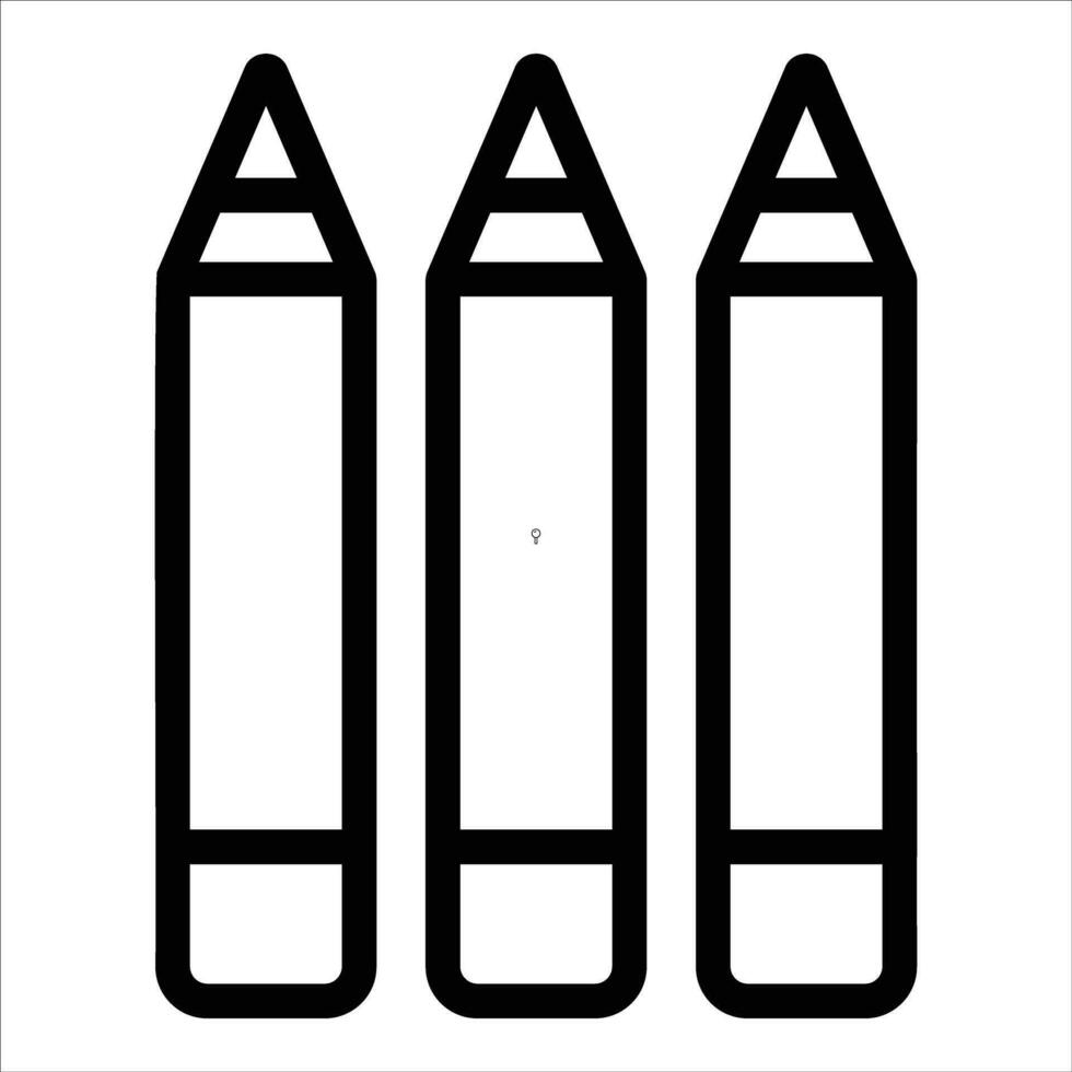 pencils in flat design style vector