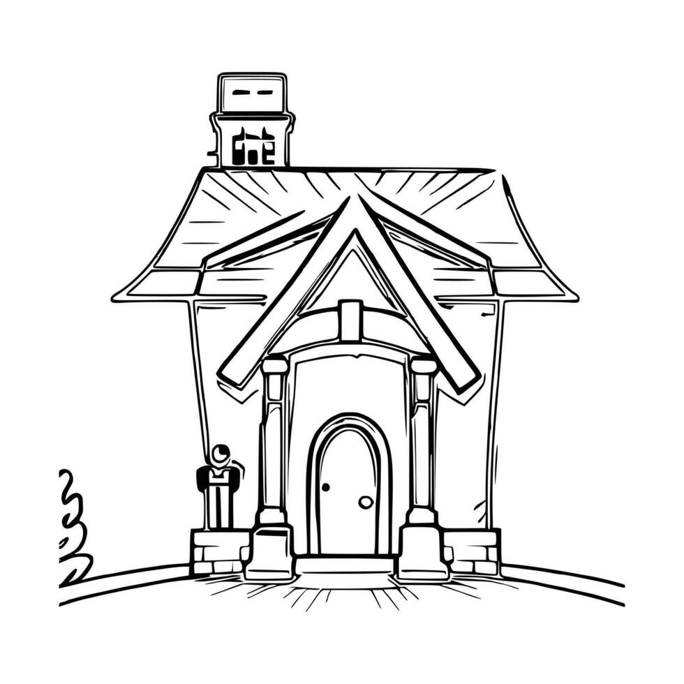 Line art House vector