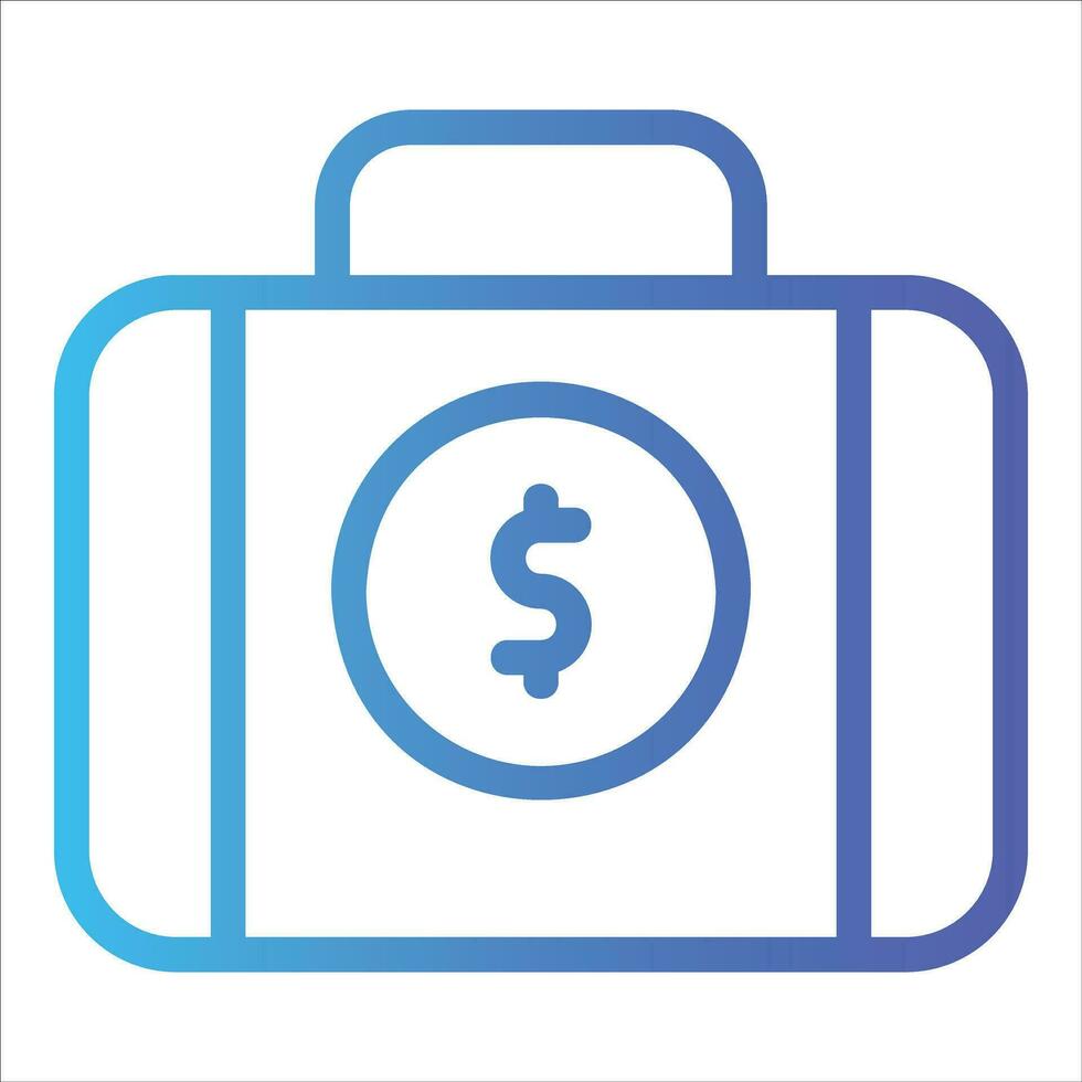 briefcase in flat design style vector
