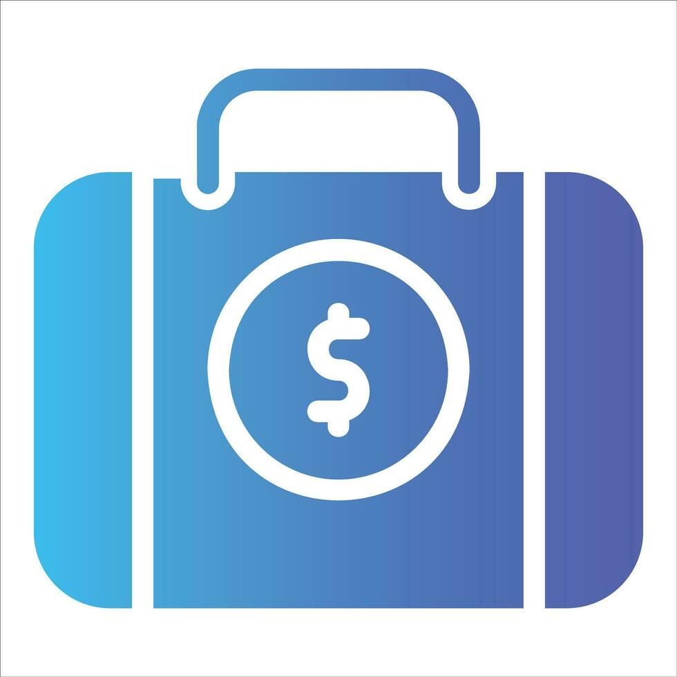 briefcase in flat design style vector