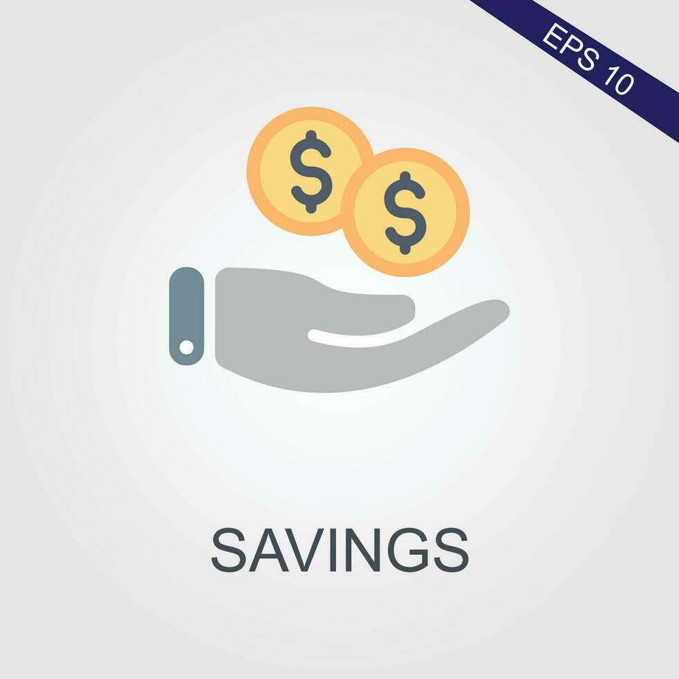 savings flat icons eps file vector