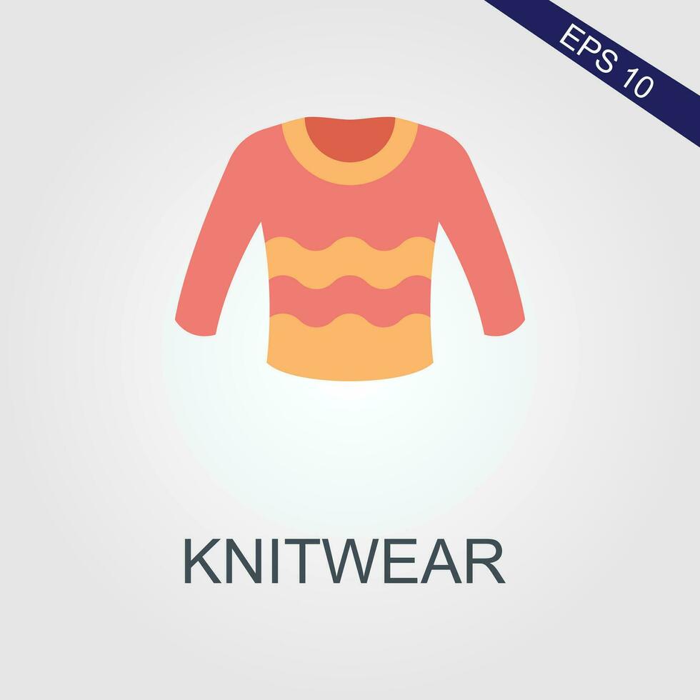 knitwear flat icons eps file vector