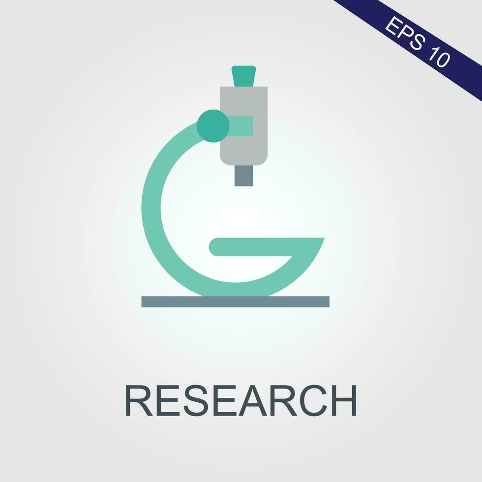 research flat icons eps file vector