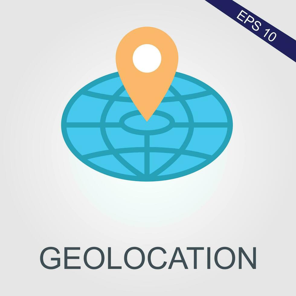 Geolocation flat icons eps file vector