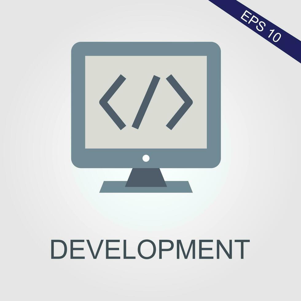 development flat icons eps file vector
