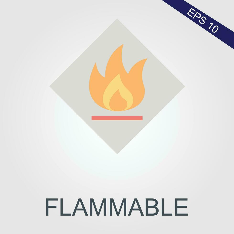 flammable flat icons eps file vector