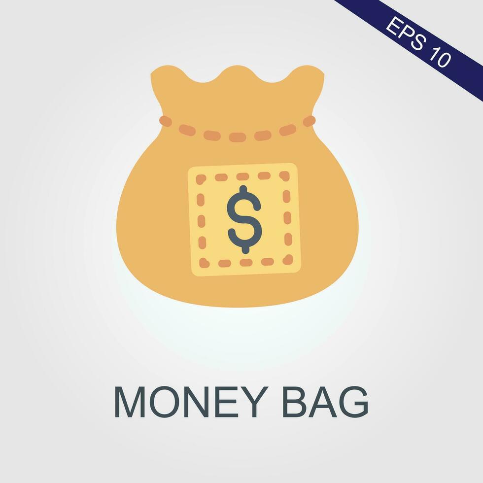 money bag flat icons eps file Adobe Illustrator Artwork vector