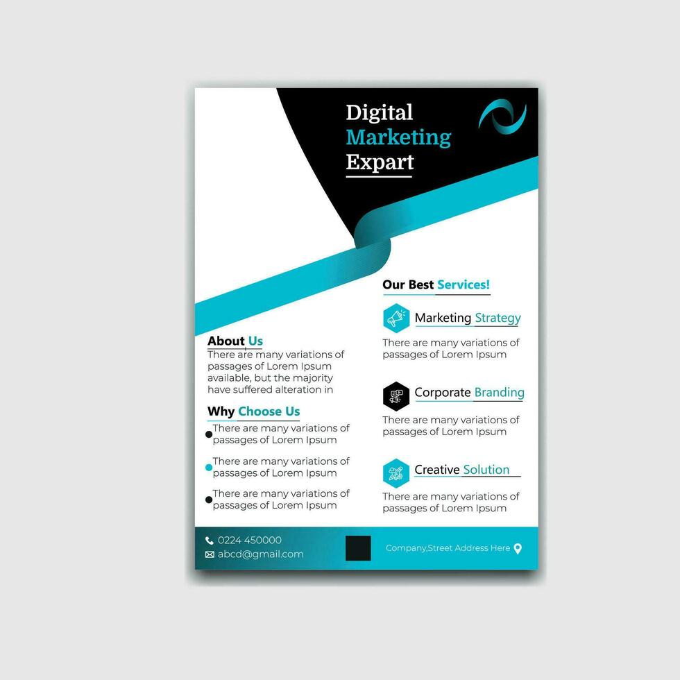 Digital business flyer vector