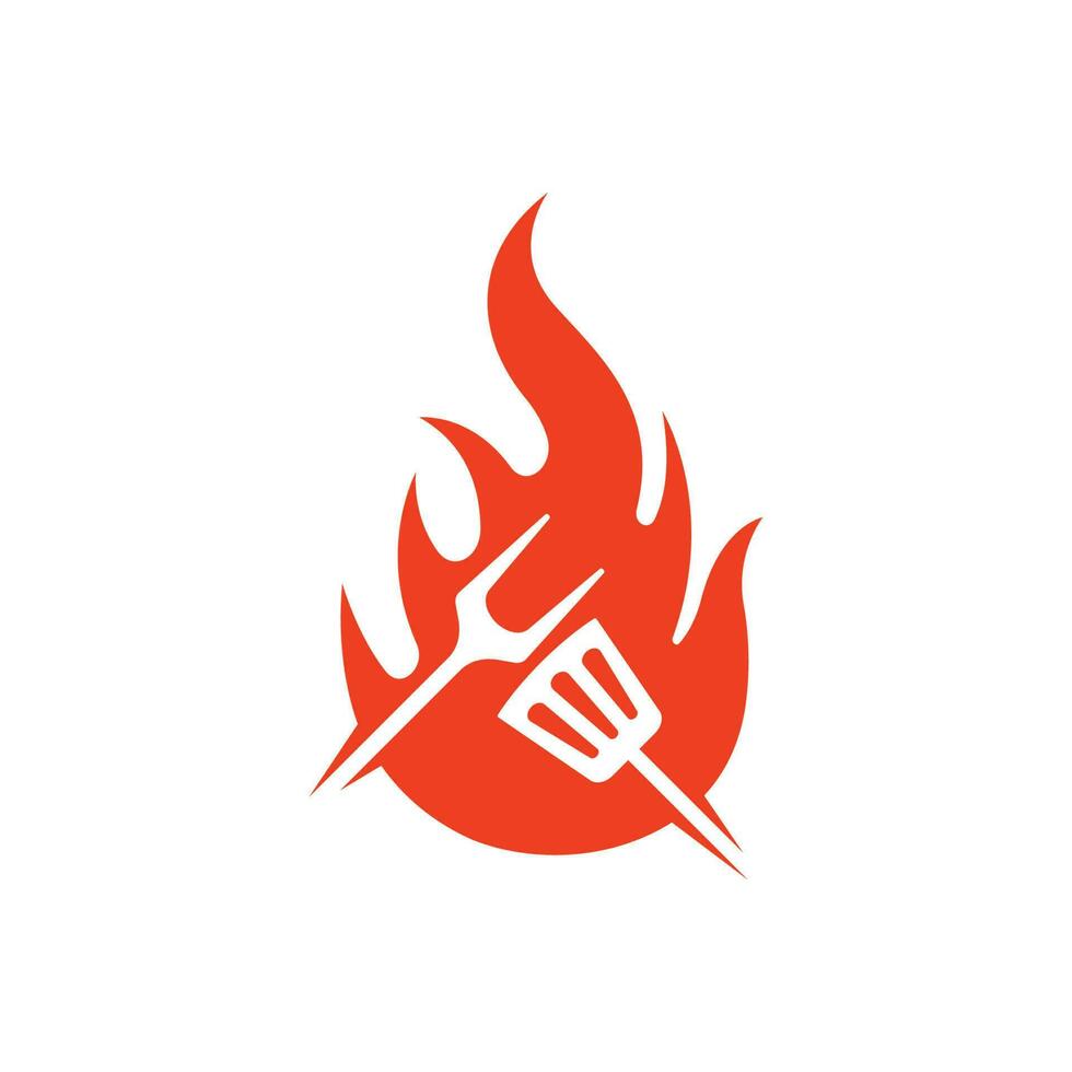 bbq grill logo vector