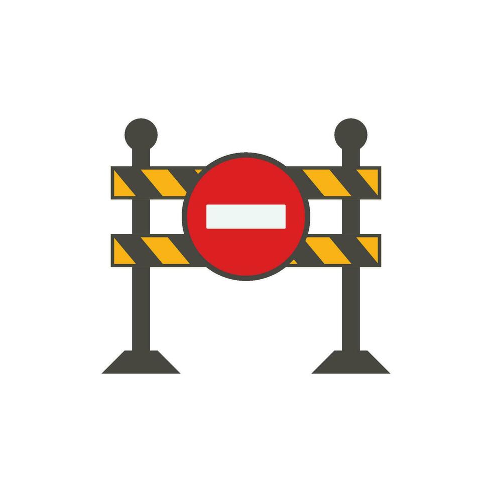 road block icon vector