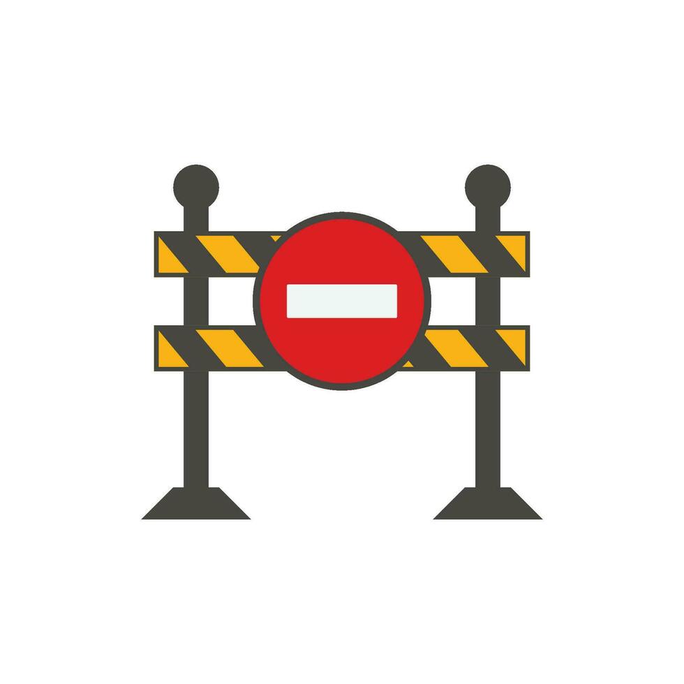 la carretera bloquear icono vector