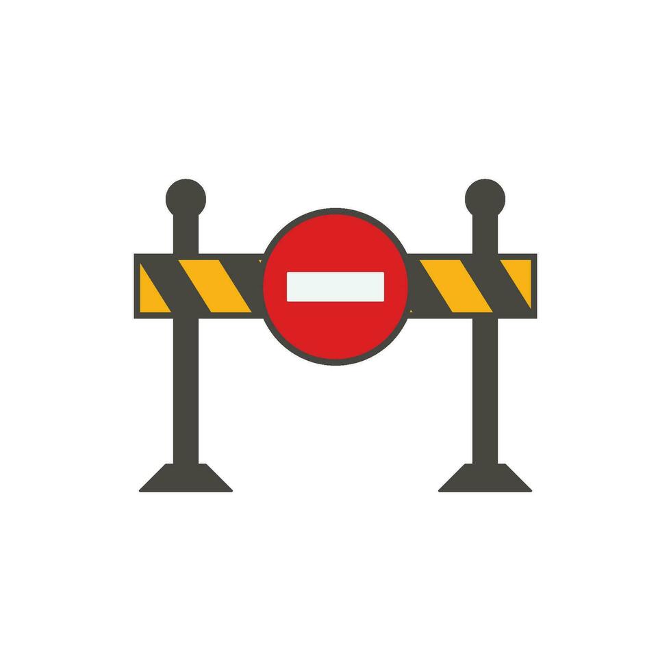 road block icon vector