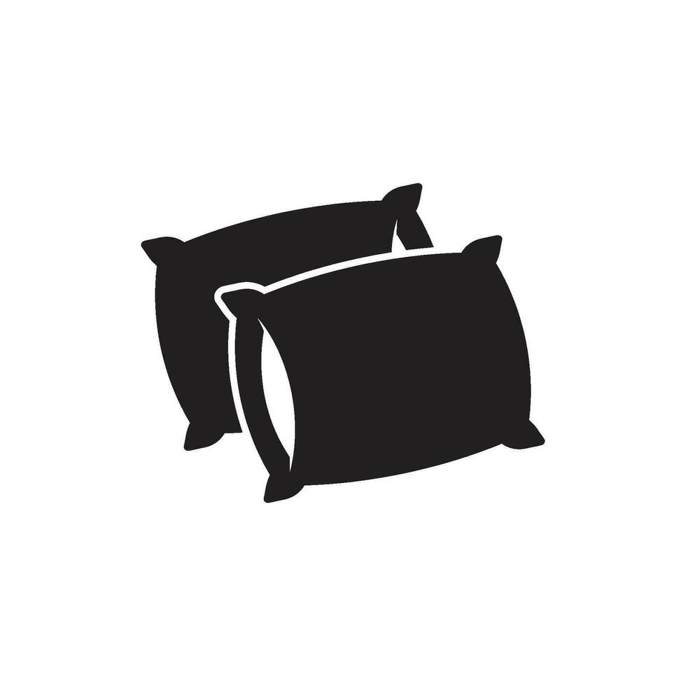 almohada logo icono vector